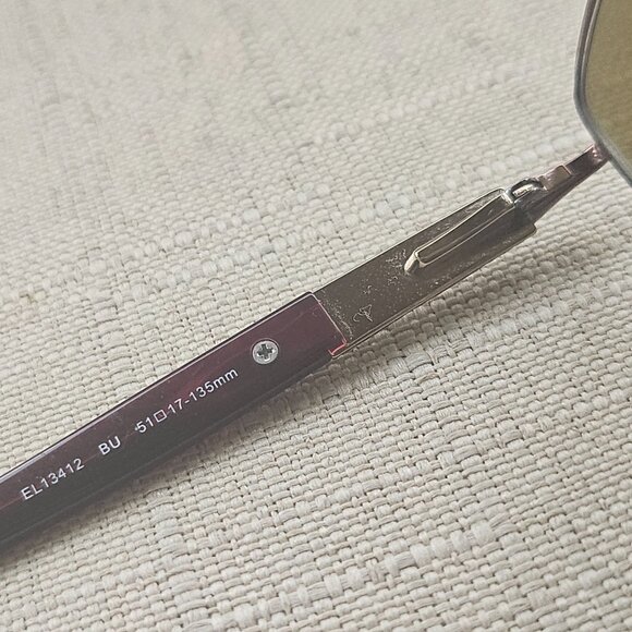 Elle Women Eyeglasses Frame Burgundy Tone Half Rim Glasses EL13412 Eyewear - Picture 9 of 11